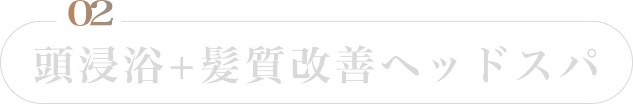 頭浸浴+髪質改善ヘッドスパ